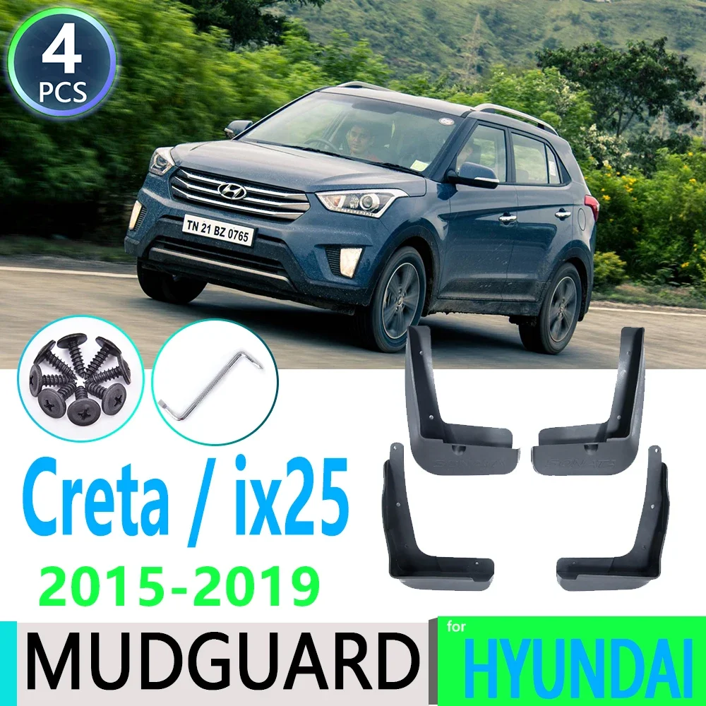 for Hyundai Creta ix25 2015 2016 2017 2018 2019 Fender Mudguard Mud Flaps Guard Splash Flap Car Accessories