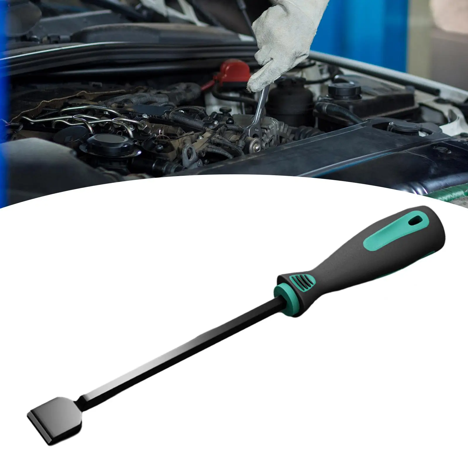 Long Handle Floor Scraper Tool Glass Cooktop Sticker and Glue Remover Scraper Blade for Bathroom and Tile