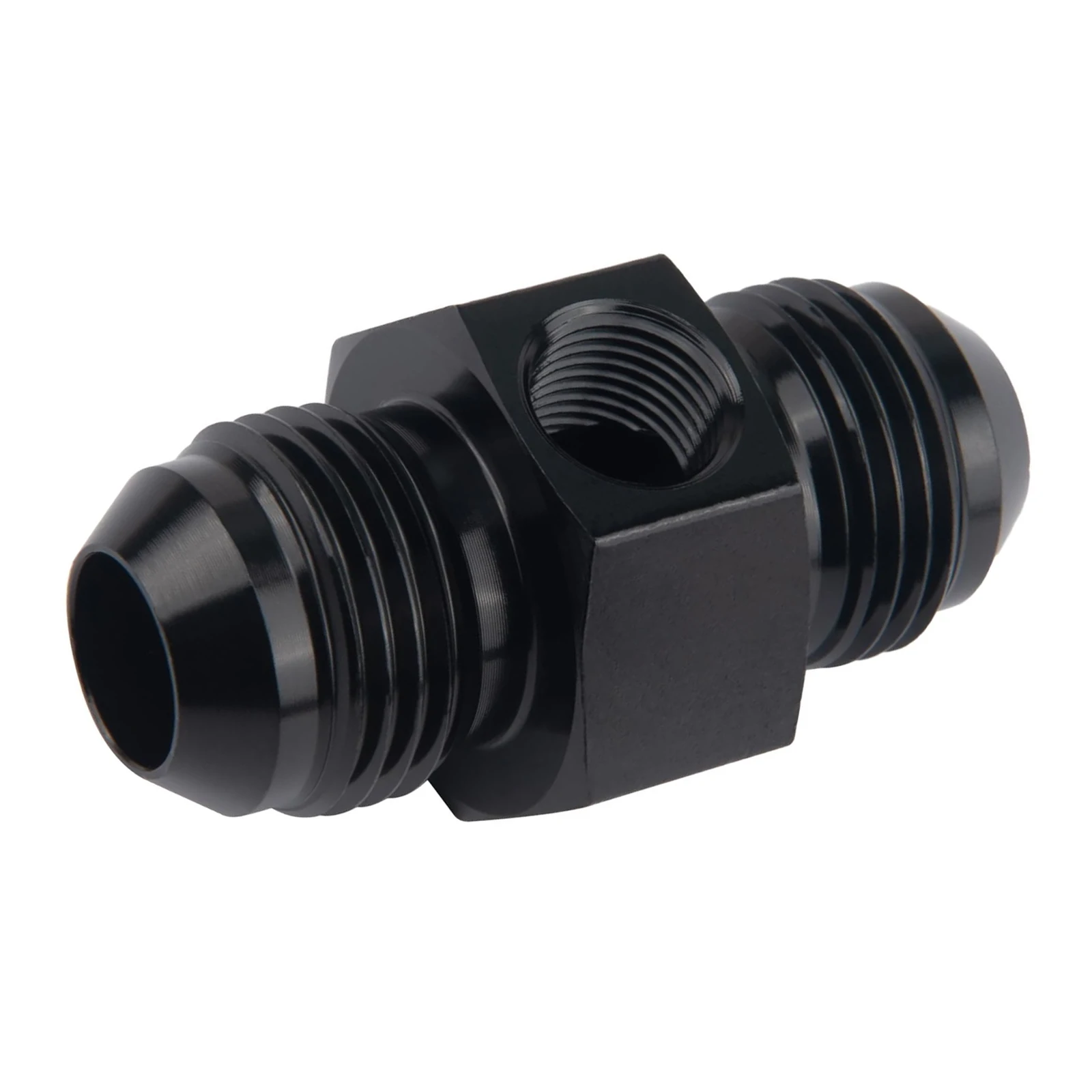 

AN4 AN6 AN8 AN10 AN12 Male to Flare Fuel Pressure Gauge Take Off Fitting Aluminum Adapter Union with 1/8 NPT Side Port
