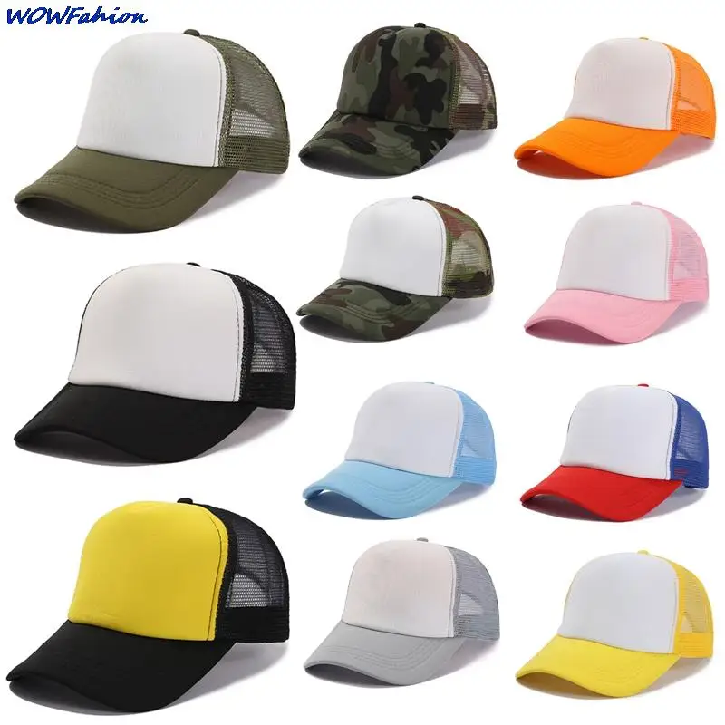 

11Colors Unisex Cap Casual Plain Mesh Baseball Cap Adjustable Snapback Hats For Women Men Hip Hop Trucker Cap Streetwear Dad Hat