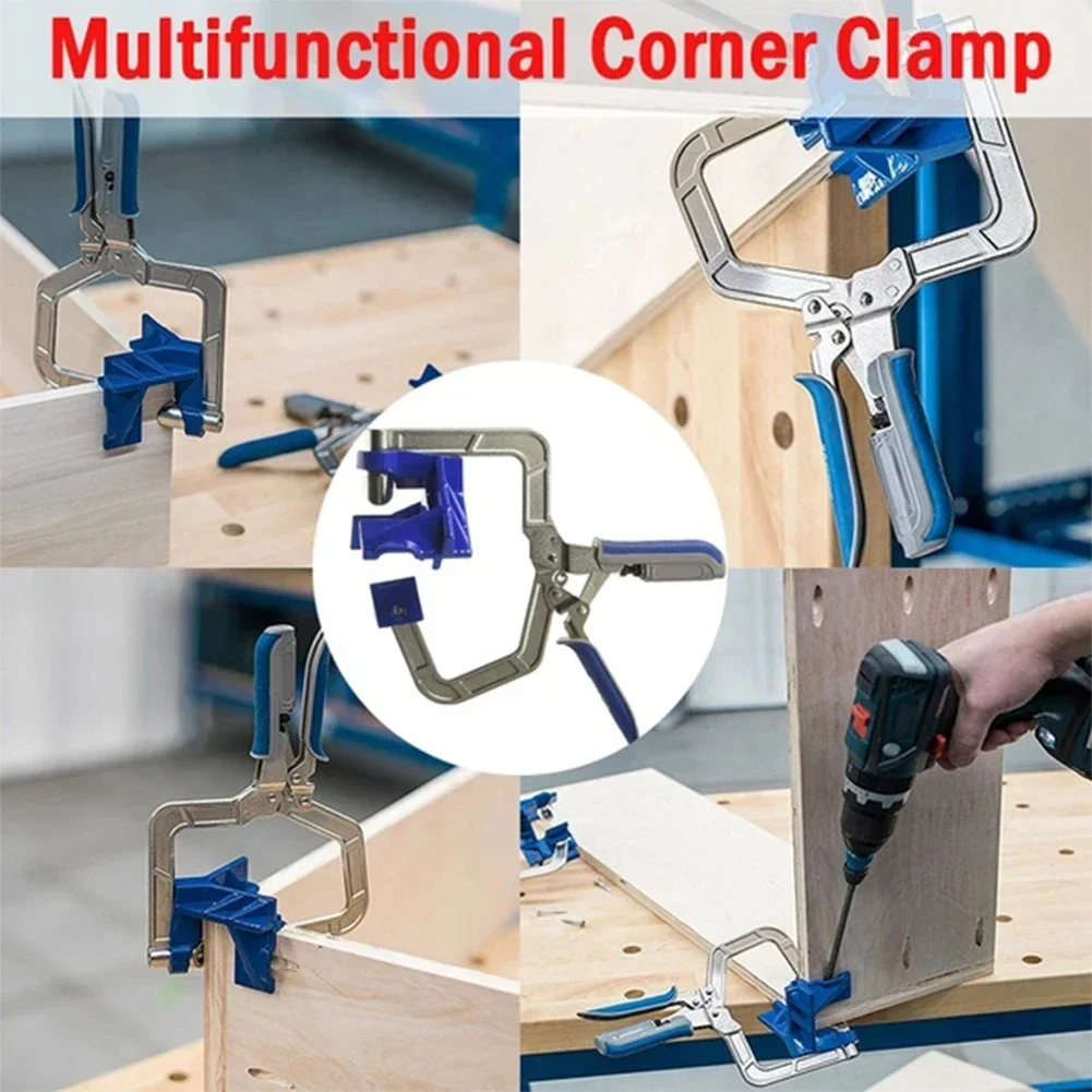 90 Degree Adjustable Right Angle Fixed Punch Mounter Corner Clamp Miter Jigs Woodworking Tool T Joints For Kreg Jigs Jigs Miter