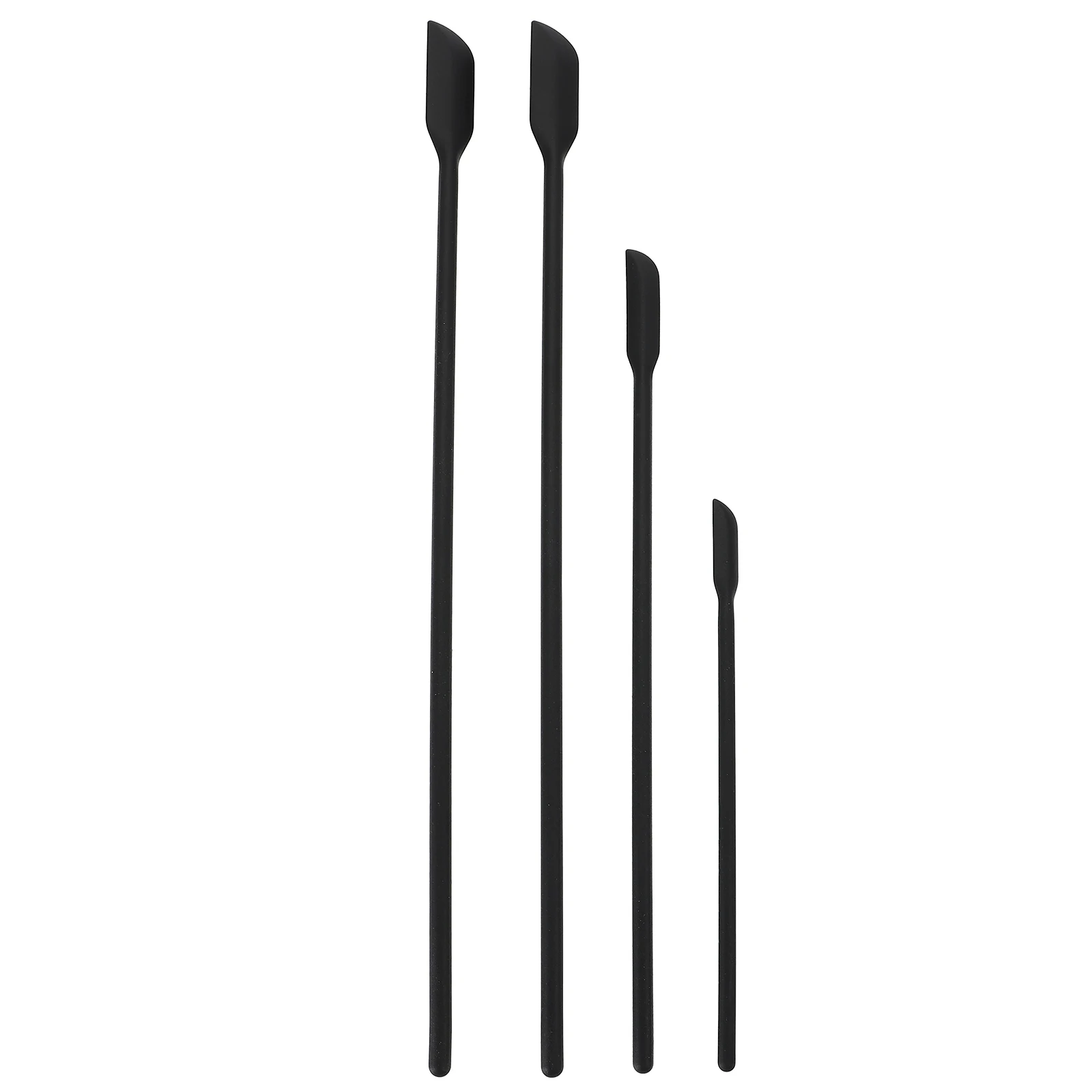 

4pcs Scraper Set Black Silicone Spatulas Long Handle Jar Kitchen Baking Cake Jar Spatula Tools Pastry Gadgets