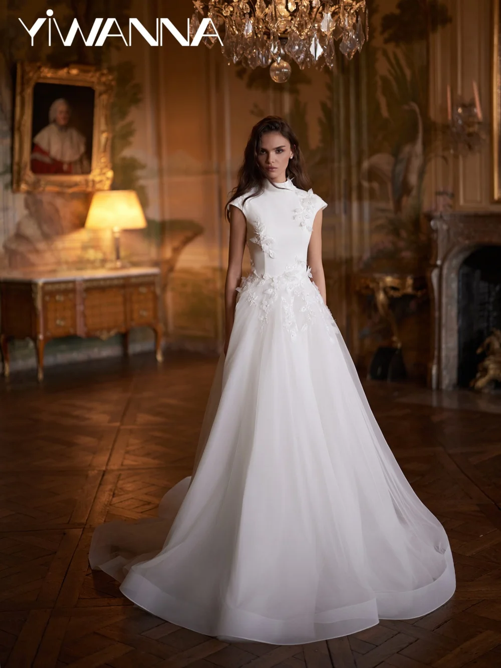 

Glimmering Shinny Beaded Wedding Dress Handmade 3D Floral A-line Long Bridal Gown Customized Modern Sleeveless Dresses For Bride