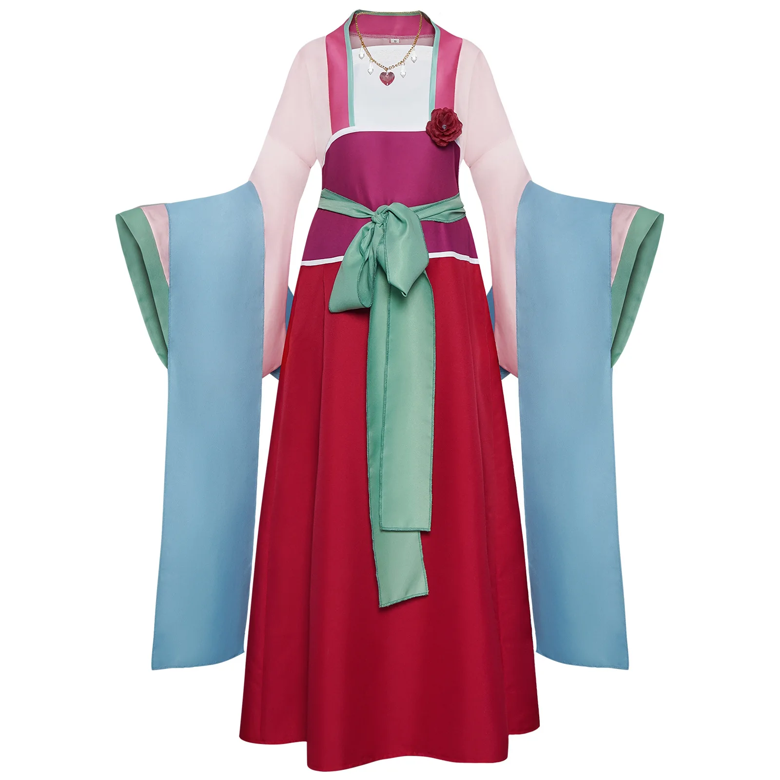 

Maomao Cosplay Costume Anime Apothecary Diaries Mao Mao Pink Kimono Full Set Women Outfit with Necklace for Halloween Comic Con