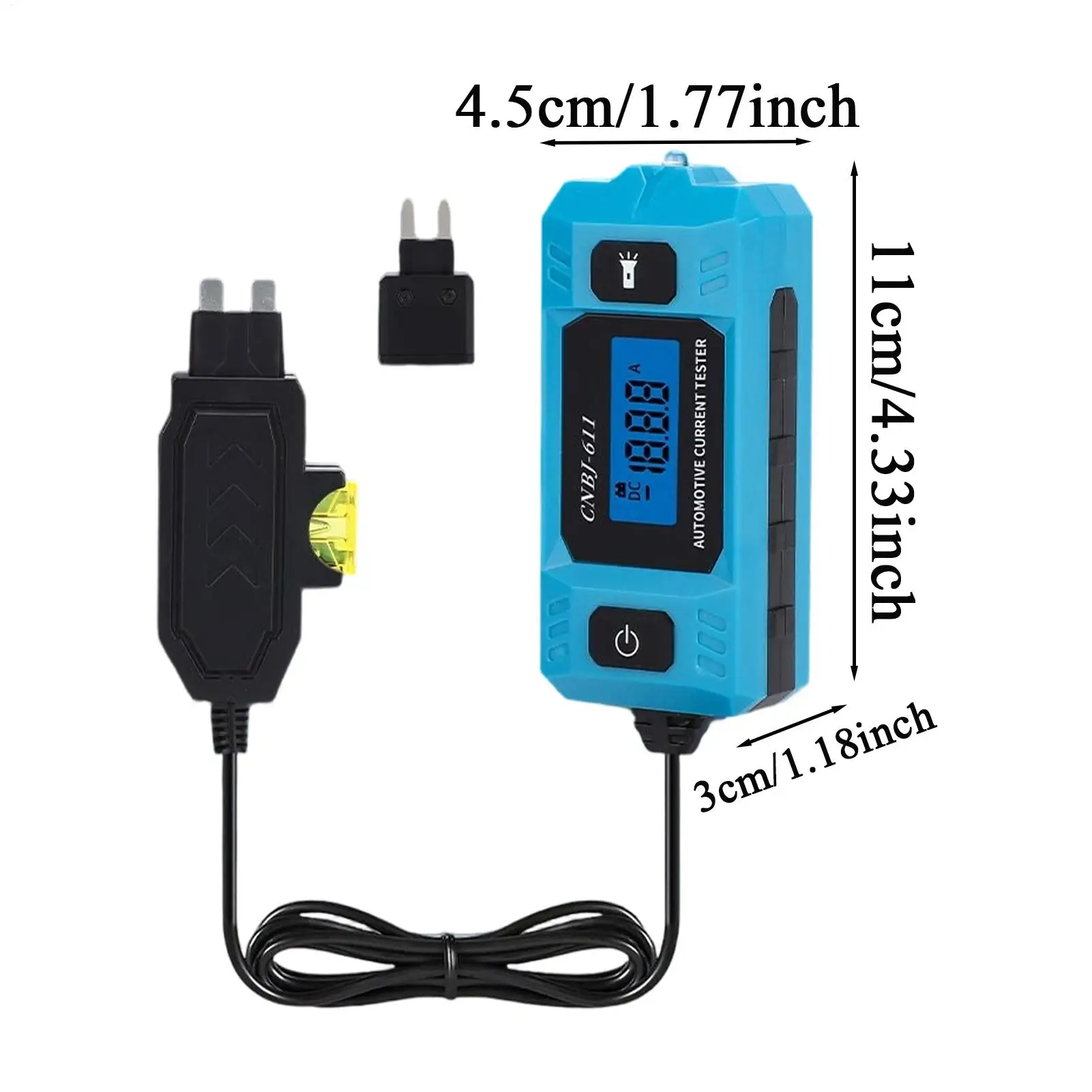 Automotive Circuit Fault Probe Tester 20A 48V Relay Checker with Front Light High-Precision Car Circuit Probe Tester with LCD