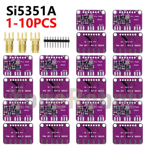 1-10PCS DC 3V-5V Si5351A Si5351 I2C Uhr Generator Breakout Board Modul signal Generator Uhr 8KHz-160MHz Für Arduino