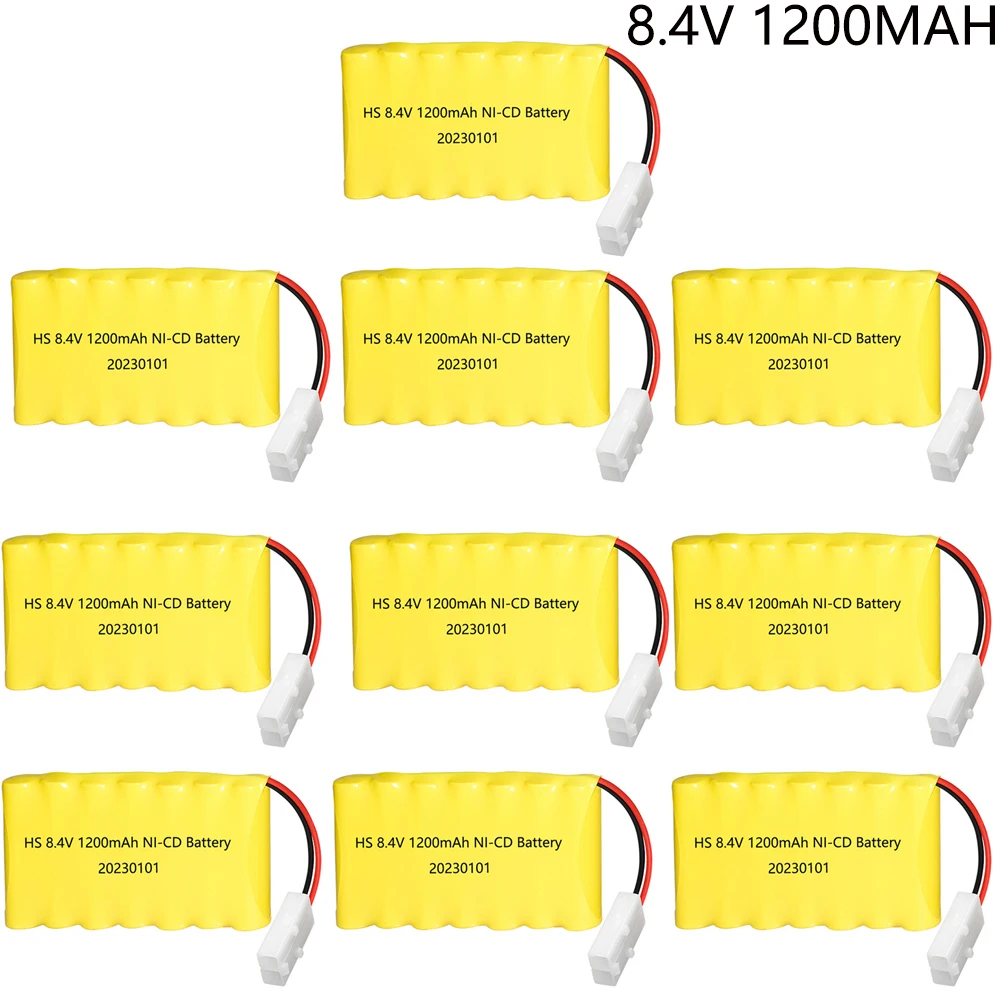 

1-10PCS 8.4v 1200mAh NIMH Battery For RC Car Robots Tanks Guns Boats 8.4v NiCD Battery Aa 700mah 8.4v Rechargeable Battery Pack