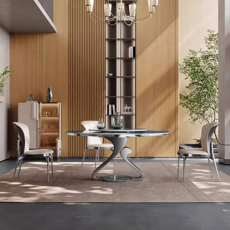 Kitchen Round Dinner Table Decorations Design Dinette Luxury Restaurant Tables Console Dinette Muebles Para Hogar Furniture Home