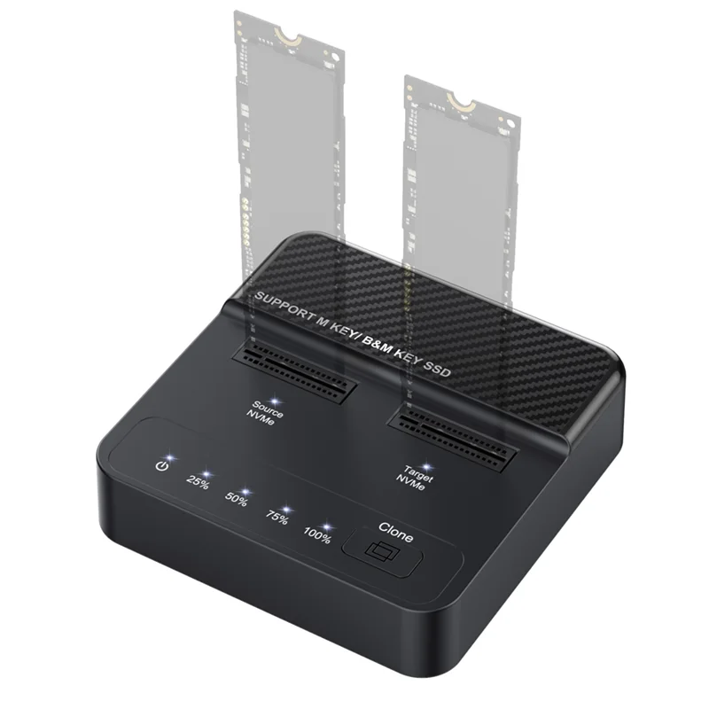 محطة إرساء TA-NVME M.2 SSD ناسخ محرك الحالة الصلبة ثنائي الخليج 20 جيجابايت/ثانية قراءة وكتابة غير متصلة بالإنترنت جهاز استنساخ