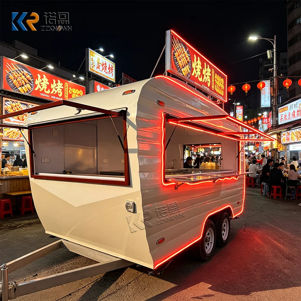 

Standard Mobile Food Trailer Fully Equipped Street Ice Cream Cart Bakery Food Cart Truck With CE