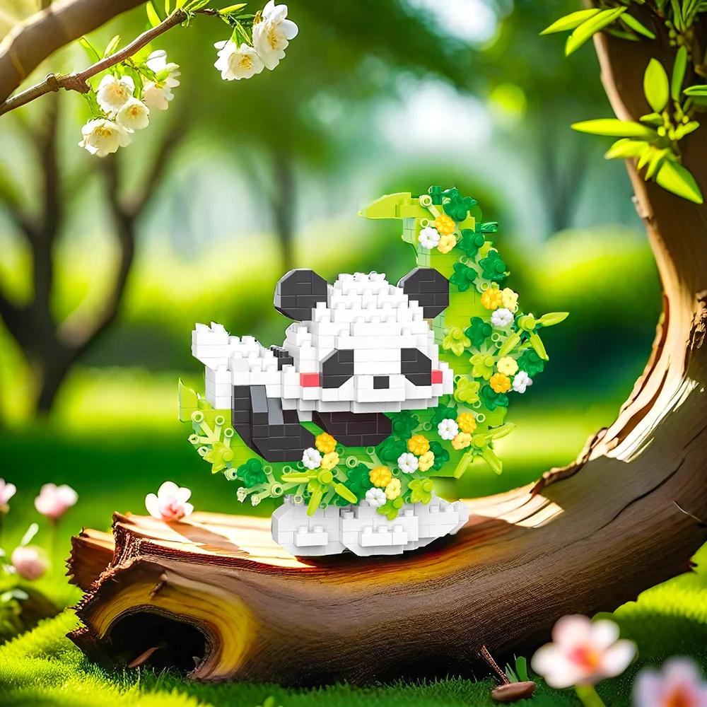 

3D микро мини-кошка, собака, енот, панда, милый питомец, маленькие строительные блоки, сделай сам, модель серии, украшения, детские игрушки, детский подарок