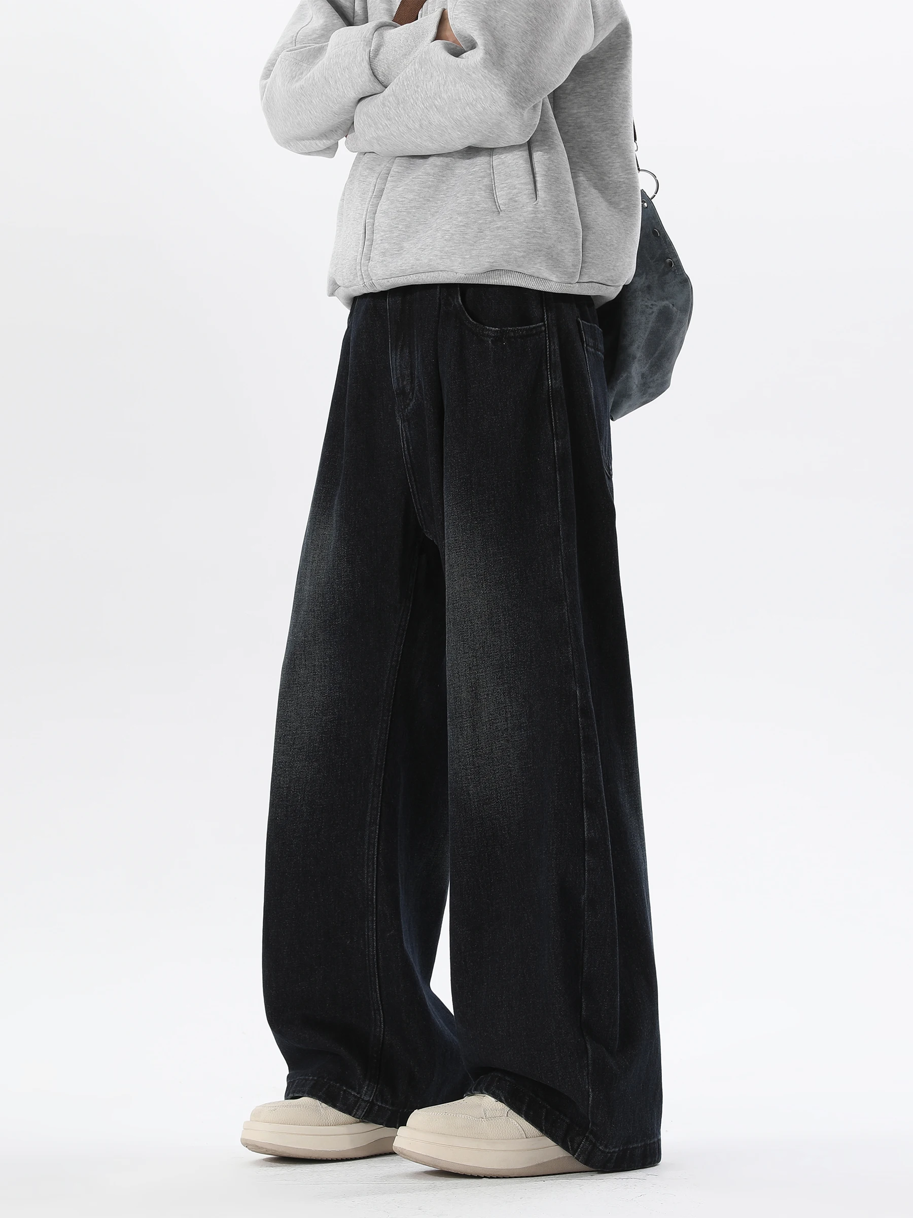 

Джинсы Deep Blue Waed Knife мужские, свободного кроя, прямые, широкие штанины, повседневные, осенне-зимние, трендовые, в американском стиле High Street