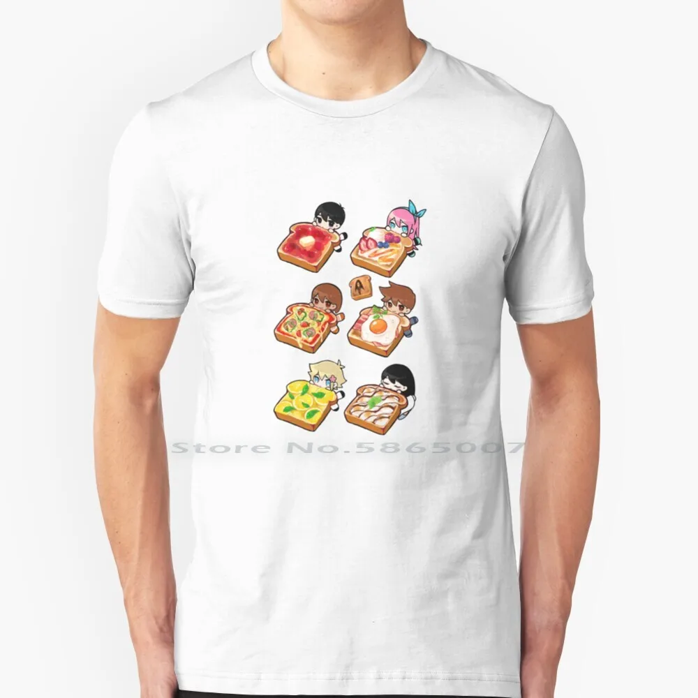 Omori Food Tshirt-Omori Basil Sticker 100% Cotton T Shirt Omori Game Omocat Omori Aubrey Omori Anime Omori Basil Omori Hero