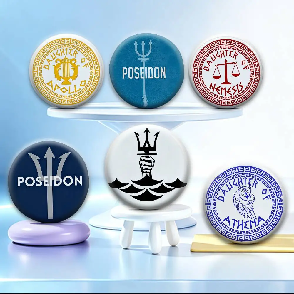 COOL S-Son D-Daughter of Poseidon Greek   Badges Creative Tinplate Button PinsBrooch Badge Clothes Backpack