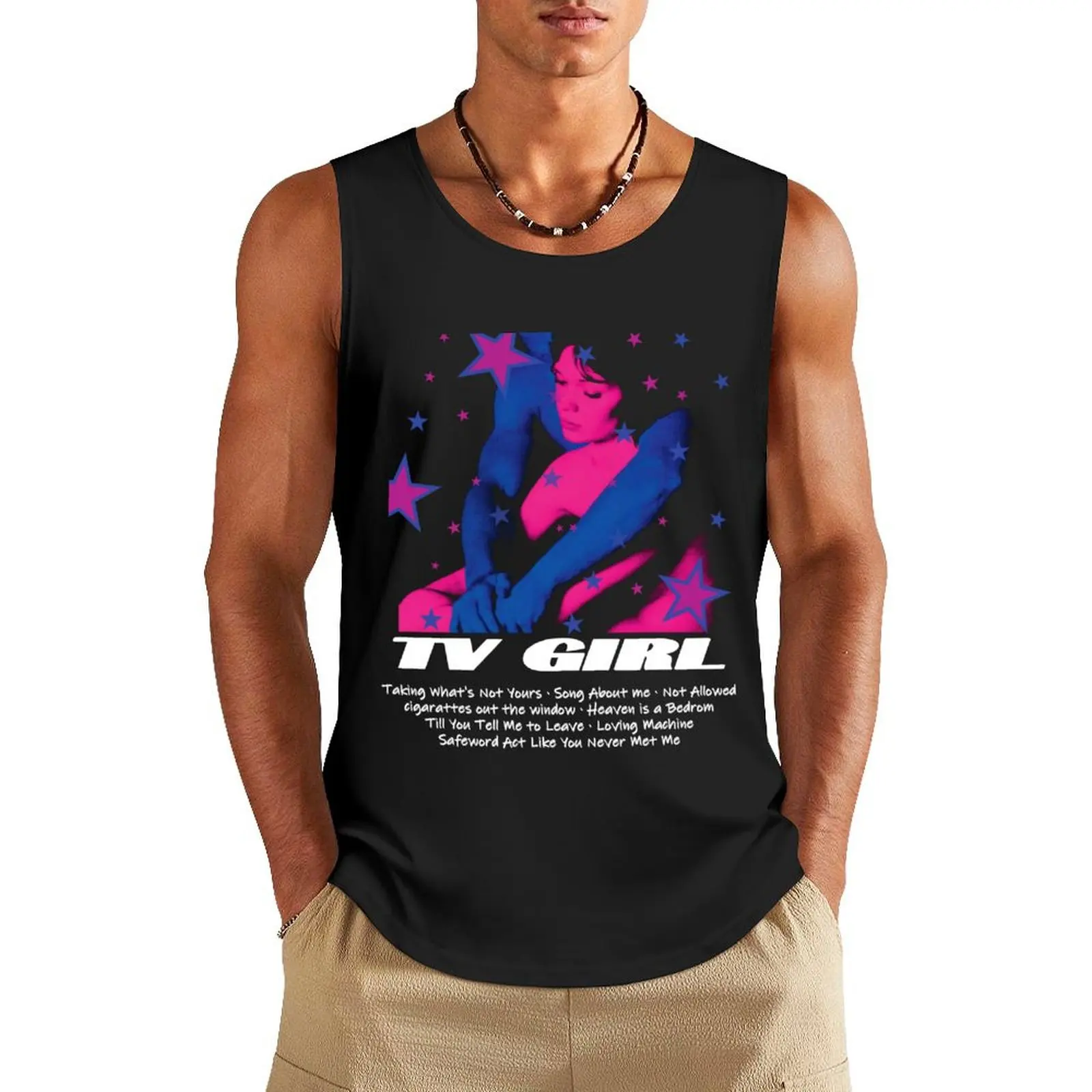 

TV Girl Vintage Tank Top T-shirt Men's gym Men's t shirt gym training accessories Man clothes for gym