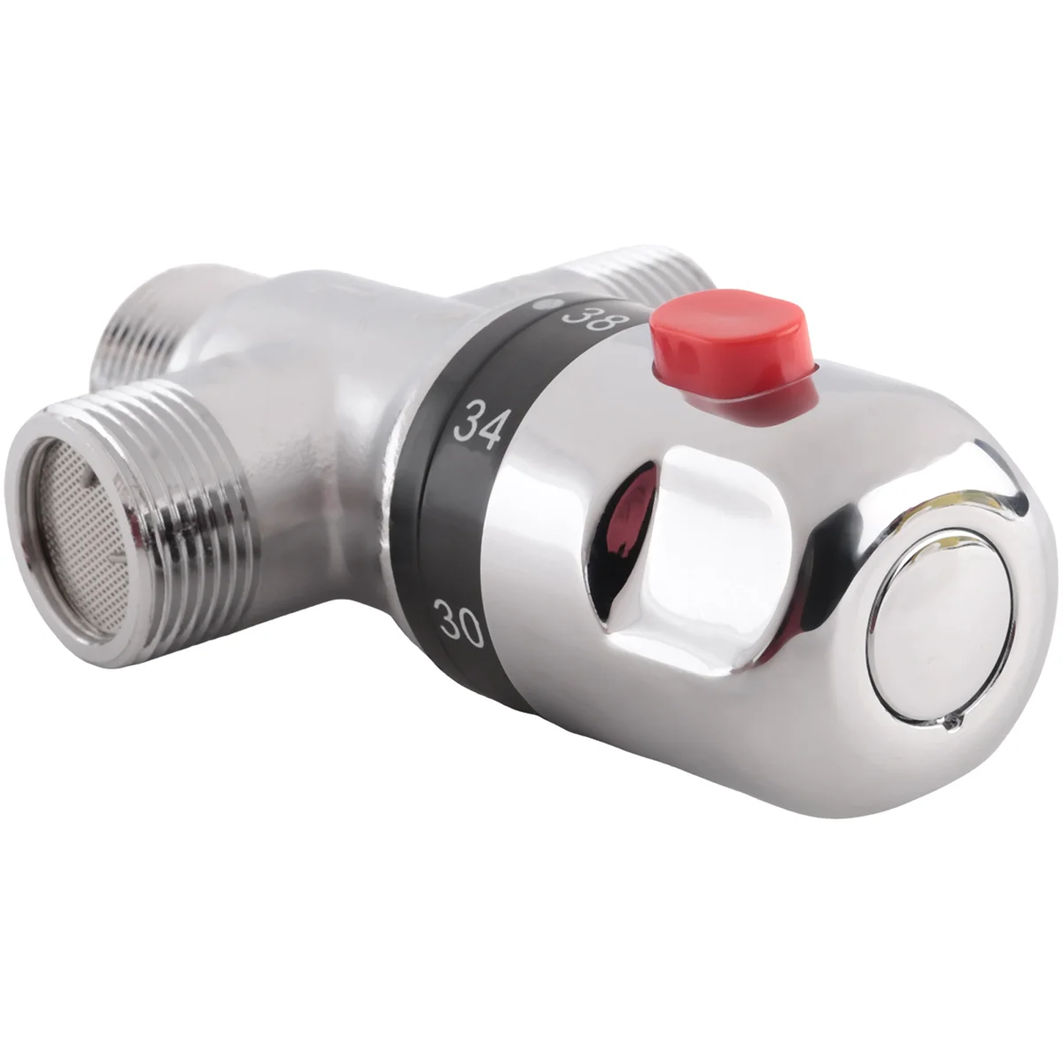 ABQR Solid Copper 3-Way Thermostatic Mixing Valve 3/4 Inch Solar Water Heater Valve Regulating Temperature Control Valve