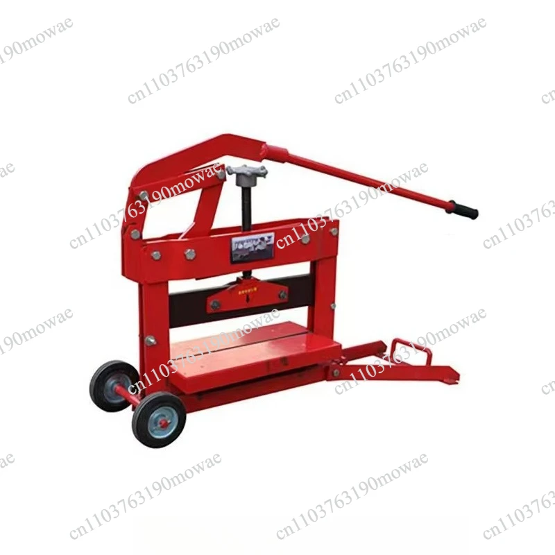 Manual gear bearing type clamping type permeable brick cutting machine paving block splitter, for road paving construction