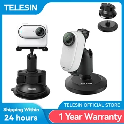 TELESIN-Suporte De Sucção Magnética Para Insta360 G03, Suporte De Câmera De Ação, Suporte Base, Go3 Acessórios