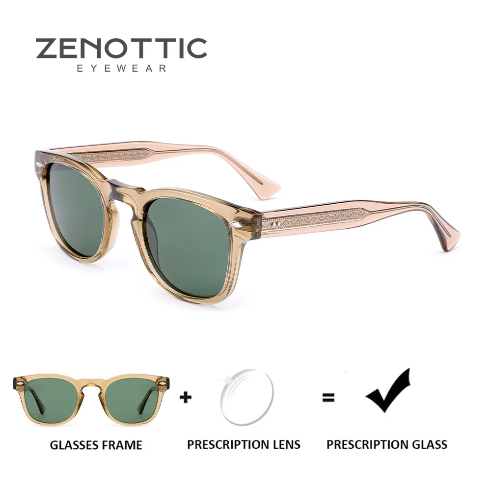 ZENOTTIC Popular Acetate Myopia Sunglasses Prescription Women Uv400 Polarized Corrective Sun Glasses RTA3604