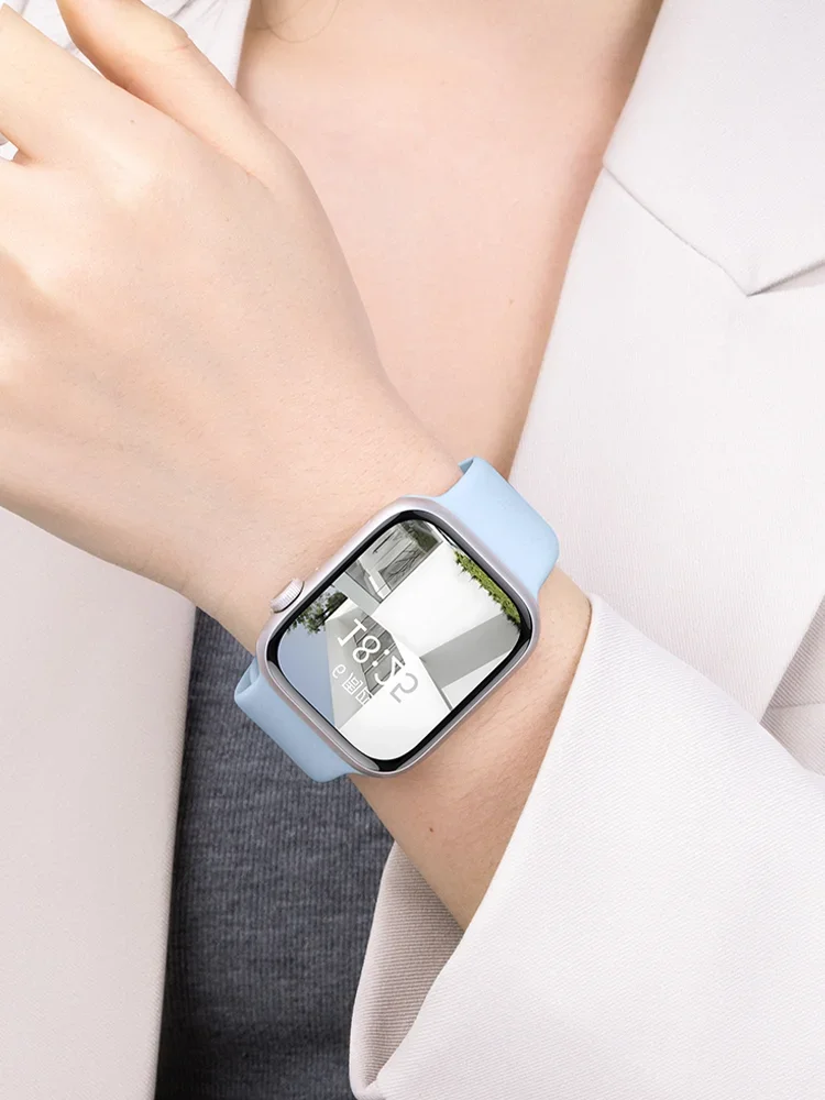 Silicone Band For Apple Watch straps 40 mm 49mm 44 mm 45mm 46mm 42mm 41mm 38mm sports bracelet iWatch series 10 9 8 3 SE ultra 2