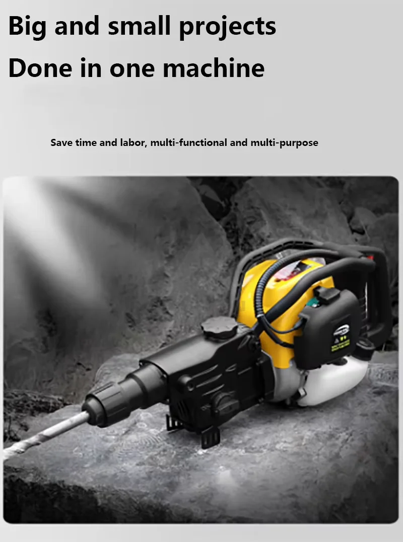 Electric Hammer Rock Drill Oil Hammer Drilling Machine Breaking Stone Crushed Electric Pick Tool Impact Drill view 3