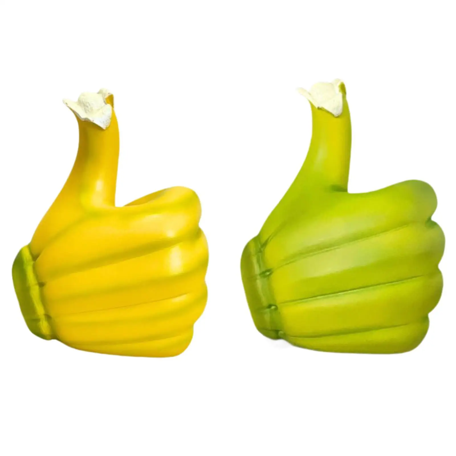 Banana Thumb up Gesture Statue Thumb up Figurine Tabletop Collections Home Decor Gift Hand Finger Sculpture Desk Decoration