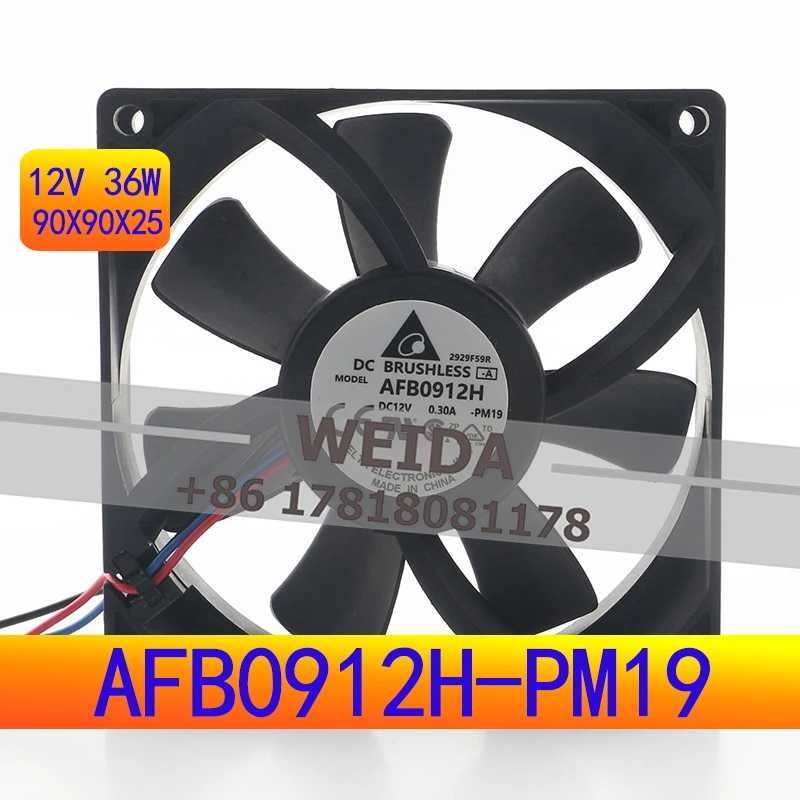 

Delta 9025 12V 0.30A Chassis Computer 90X90X25MM Dual Ball 9CM Bearing Power Supply AFB0912H-PM19 Cooling Fan