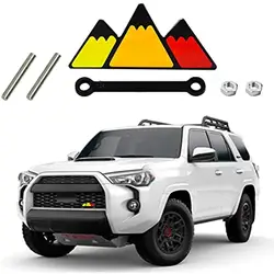 Tri-Color Grille Emblem Car Truck Badge for Toyota Tacoma 4Runner Tundra Sequoia Rav4 Highlander Decoration Accessories