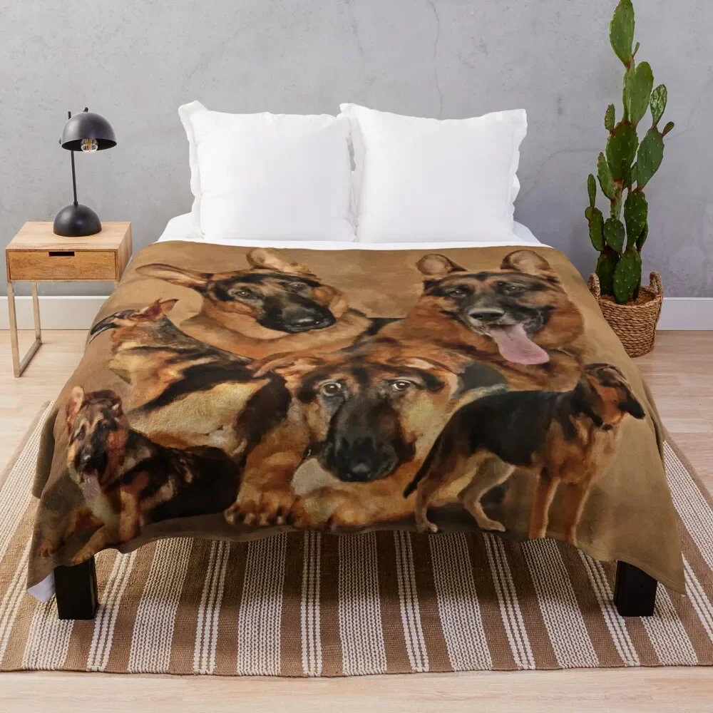 German Shepherd Dog - puppy, young, adult Throw Blanket for winter Polar Decorative Sofas Blankets