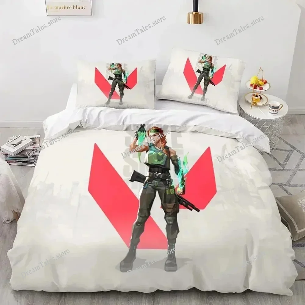 

Valorant Boys Bedroom Bedding Set Single Twin Full Queen King Size Aldult Duvet Cover 3D Print Anime Home Textileextile