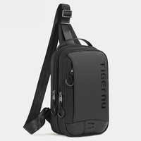 Tigernu Chest Bag For Men Cool Style Men Shoulder Bag 9.7inch IPad Bag Casual Male Crossbody Bag Lightweigt Mini Bags