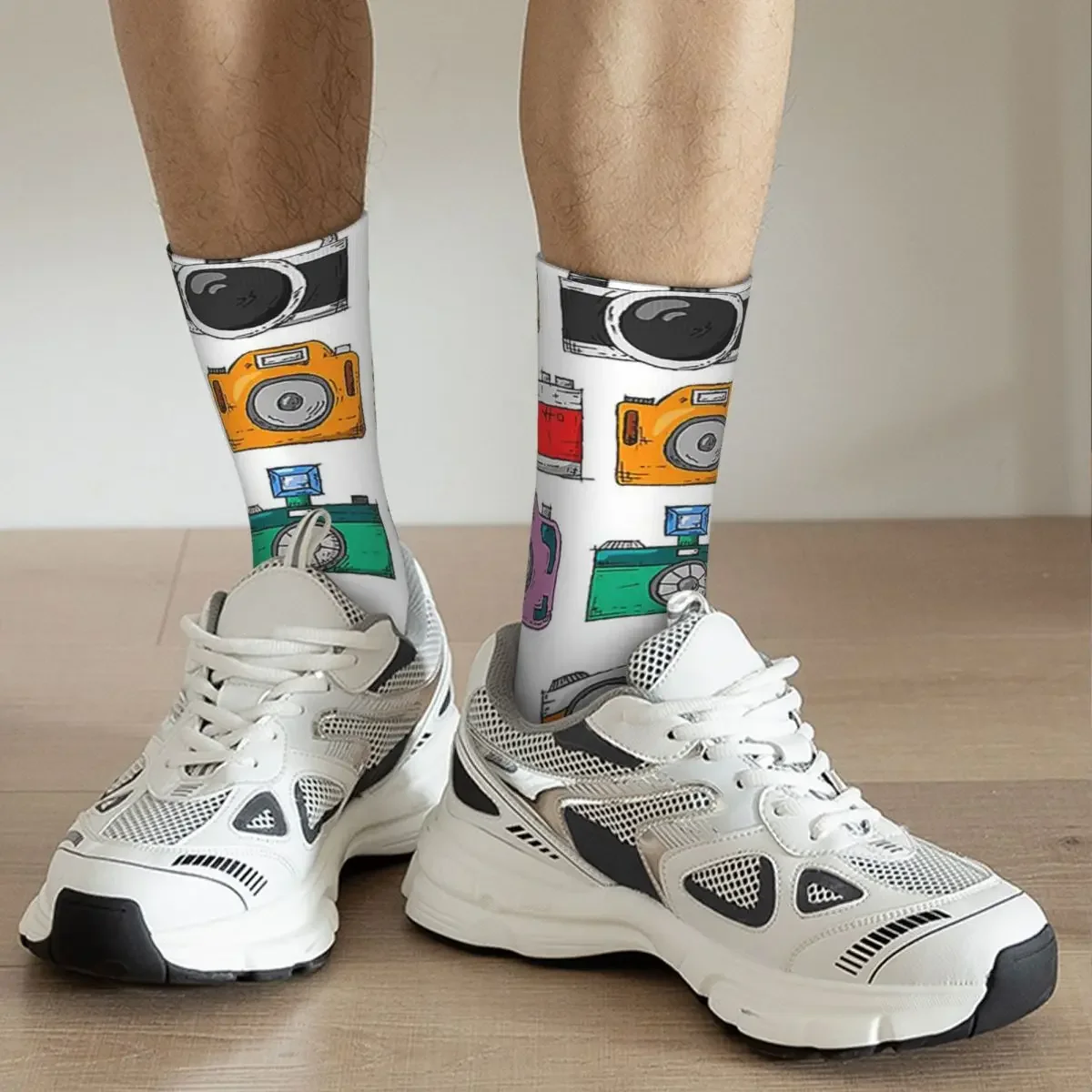 Retro Kamera Socken Harajuku Schweiß absorbierende Strümpfe die ganze Saison lang Socken Zubehör für Männer Frau Geschenke