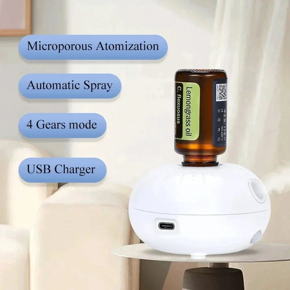 Mini Fragrance Diffuser Automatic Induction Essential Oils Aromatherapy Machine 10ml  USB for Bedroom Office Air Freshener