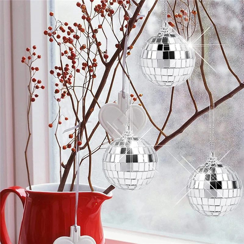 Reflective Disco Mirror Balls, Pendurado Ball para Christmas Tree Party, Decorações para casa, 2 pol, 30 PCs