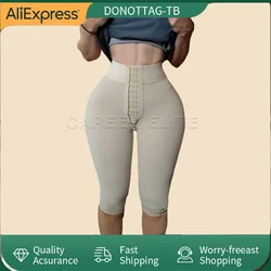 Shorts mit hoher Kompression Butt Lifter Shape wear Shorts Front verschluss Sanduhr Body Shaper Knielange Höschen mit hoher Taille nach oben drücken