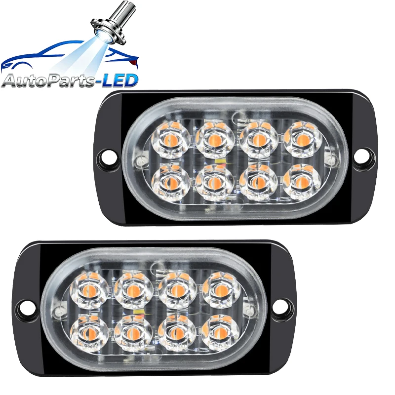 

4pcs Car Truck Emergency Light Flashing Firemen Lights Car-Styling Ambulance Police Light Strobe Warning Light Amber Red