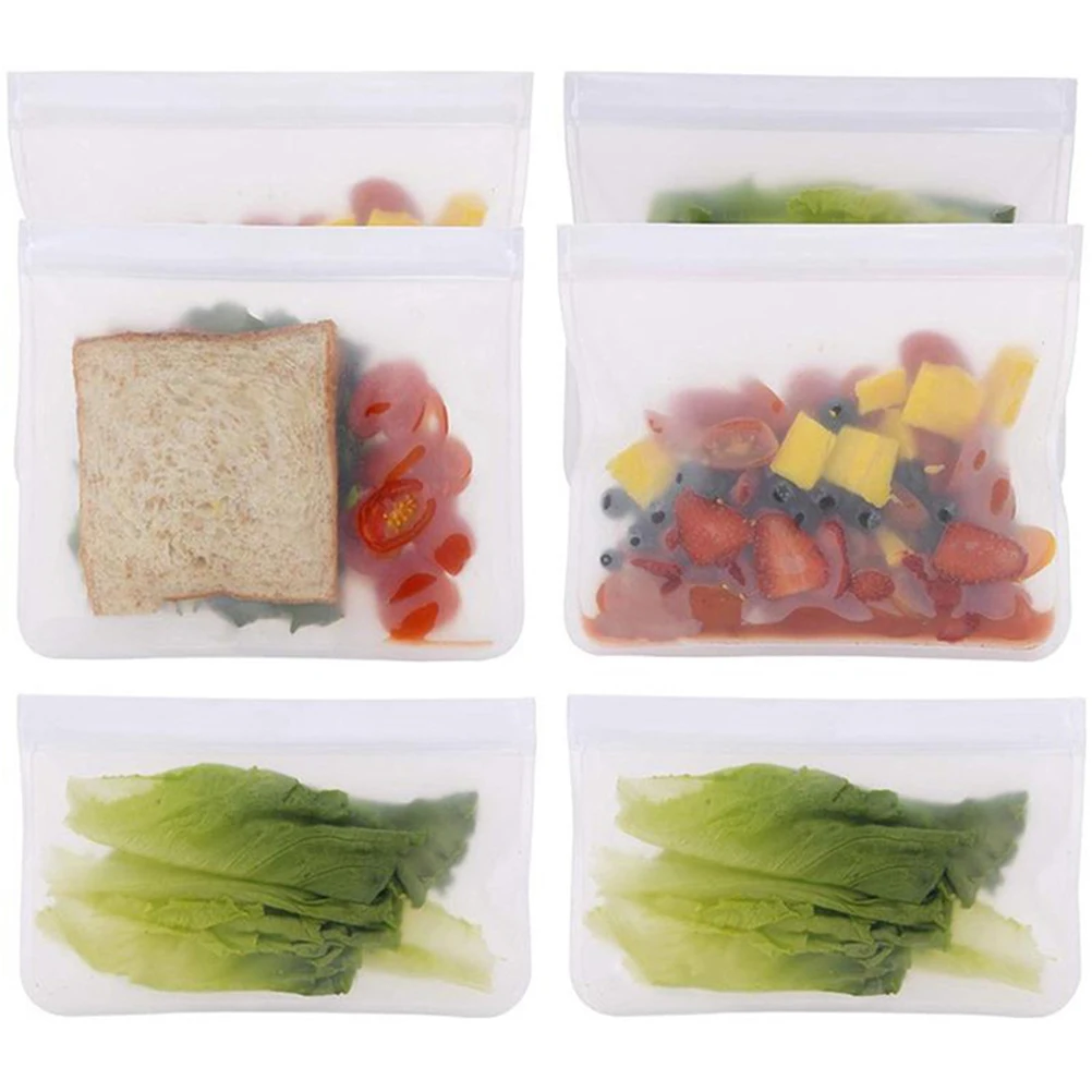 

8pcs Bags for Fruit Vegetable Meat Bag Set Keeping Leak Proof Foldable Household Storage Bags Storage