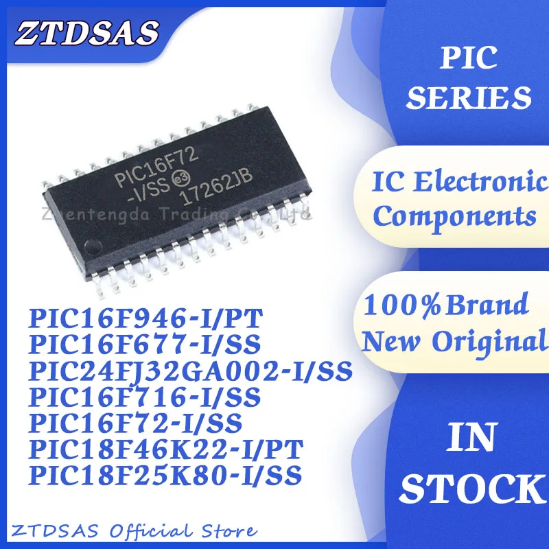 

PIC16F946-I/PT PIC16F677-I/SS PIC16F716 PIC16F72 PIC24FJ32GA002 PIC18F46K22 PIC18F25K80 IC Chip