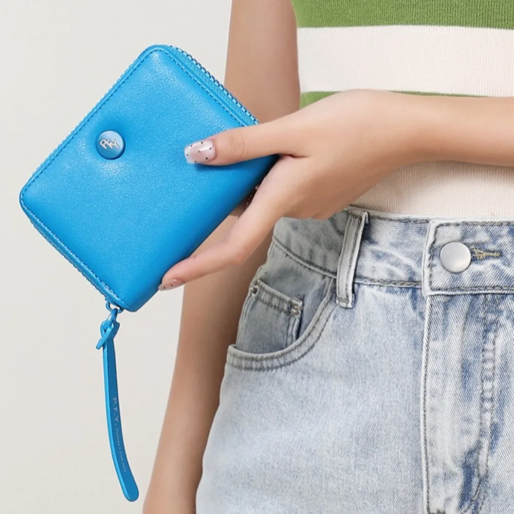 

PU Leather Women Short Wallet Candy Color Multi Card Slots Change Purse Portable Lightweight Credit Card Holder Lady