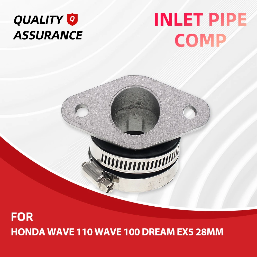 Adaptador de Carburador Compacto F46 para Tubo de Admisión de 28 mm para Honda Wave 110, Wave 100, Dream EX5
