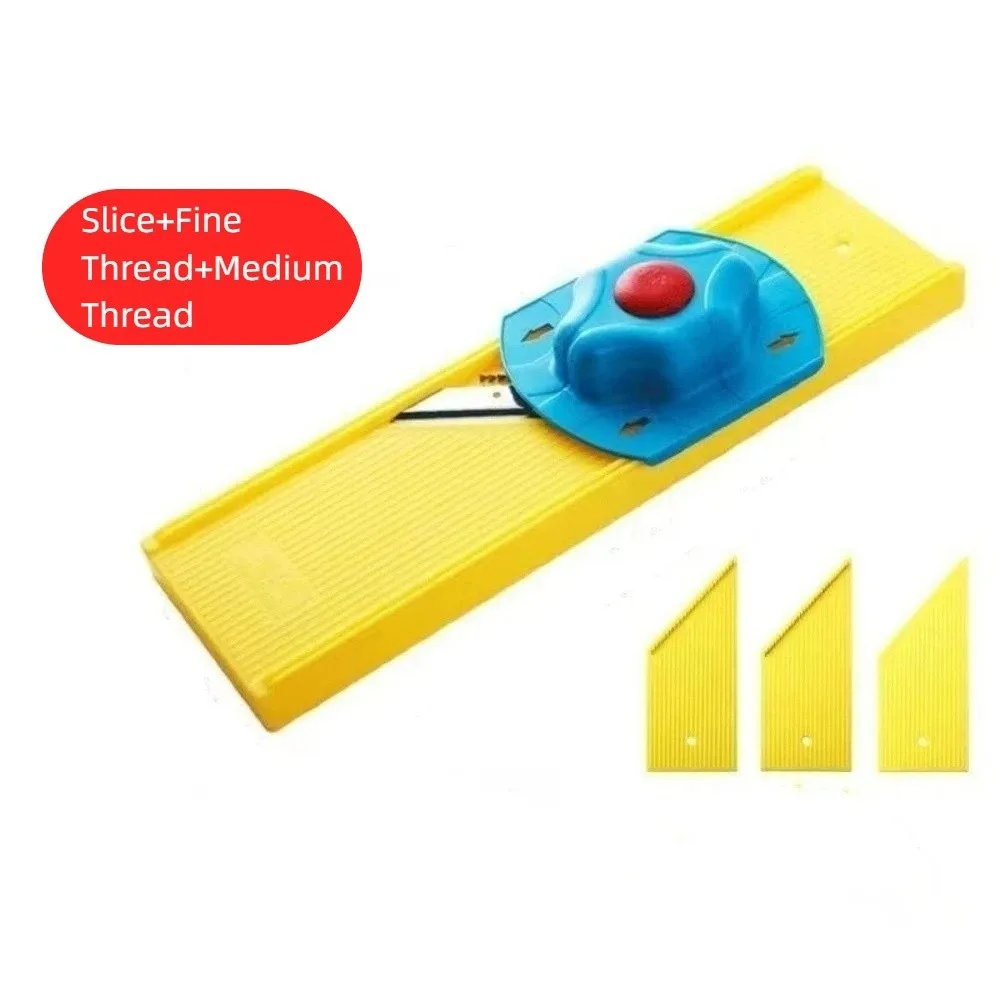 

Manual Vegetable Cutter Stainless Steel Speedy Slicing Potato Shredder with Hand Protector Plastic Julienne Cutter