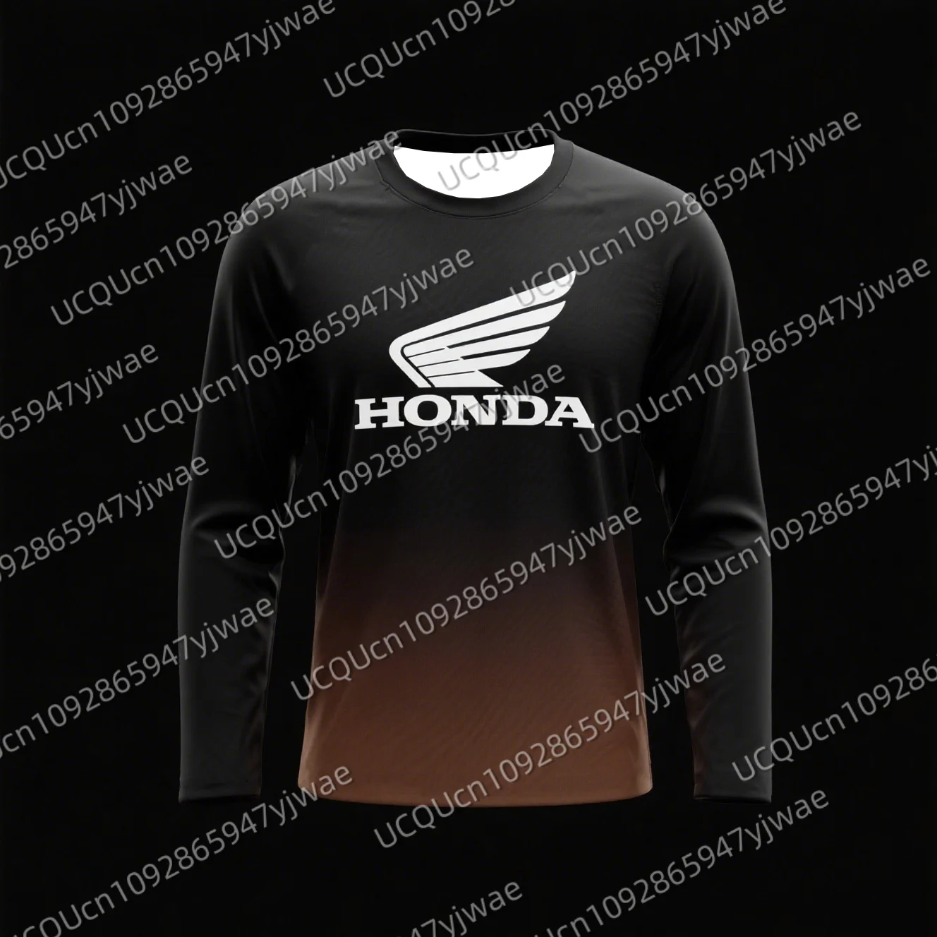 الربيع والخريف دراجة نارية ركوب تي شيرت التجفيف السريع تنفس طويلة الأكمام للرجال والنساء هوندا ركوب قمم تي شيرت