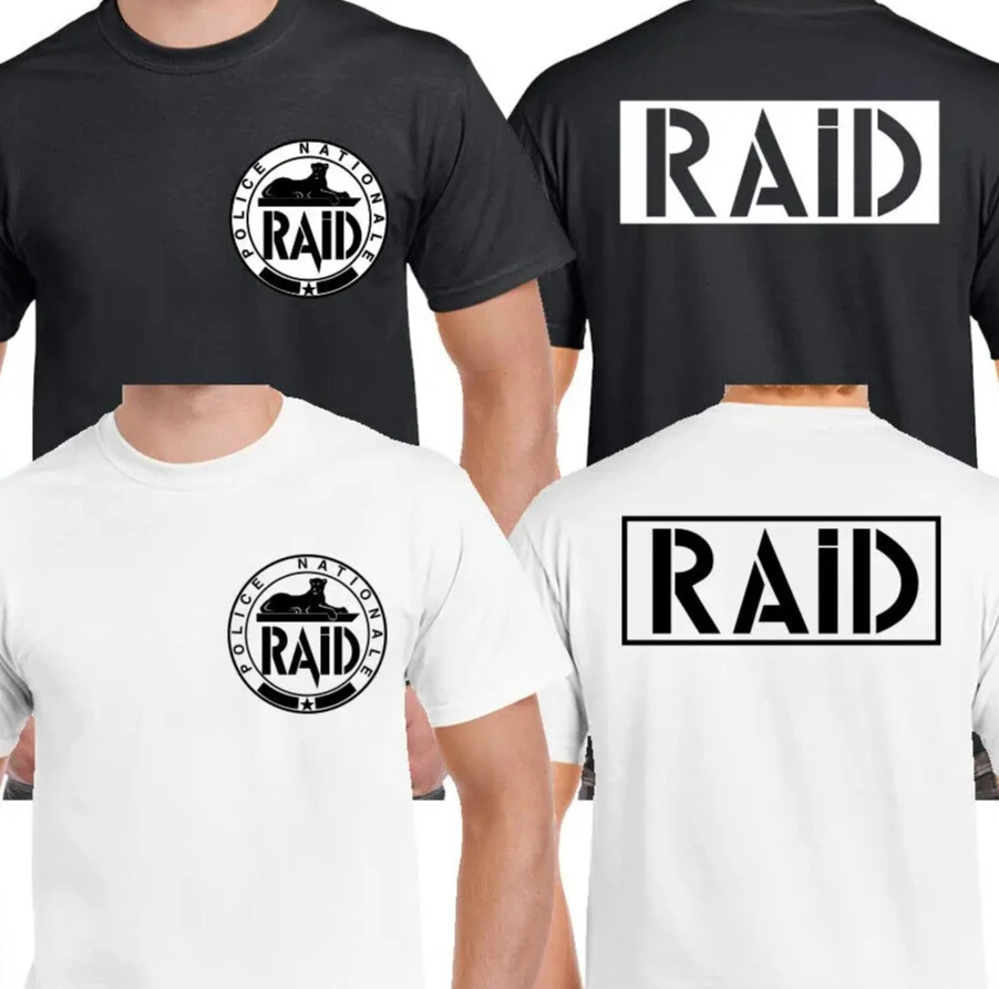 

RAID France French Special Force Tactical Unit T-shirt Short Sleeve Casual 100% Cotton Shirt