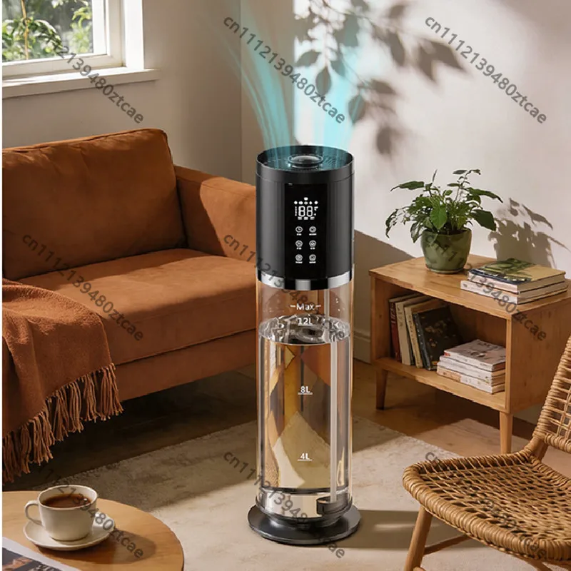 12L Large Room Smart Ultrasonic Humidifier 350ml/h Mist Auto Humidity Control 35dB Quiet Top Fill For Bedroom
