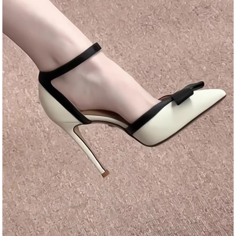 Sexy Medium Heel Heels Women's Shoes Trend Pointed Toe Butterfly Stilettos Elegant Dress Weddings Bridal Party White Designer