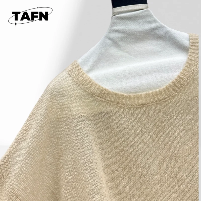 Pull en laine classique pour femmes, Design Simple et élégant pour vêtements d'hiver, pull en tricot de couleur unie tendance pour femmes, confortable AK0502