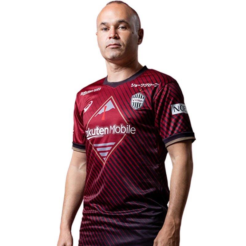 Hiszpania Andres Iniesta J1 League Series Męska koszulka z krótkim rękawem i okrągłym dekoltem Modna koszulka Plus Size Odzież wysokiej jakości