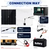 10000W 태양계 전원 키트 12V/24V 듀얼 전압 LCD 인버터 100A 컨트롤러 가정용/RV/캠핑 발전소 용 300W 패널 6