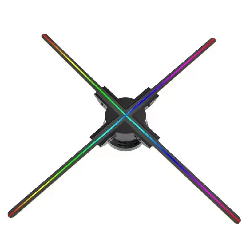 F60 3D holographic advertising machine fan screen with wifi function four-leaf splicing