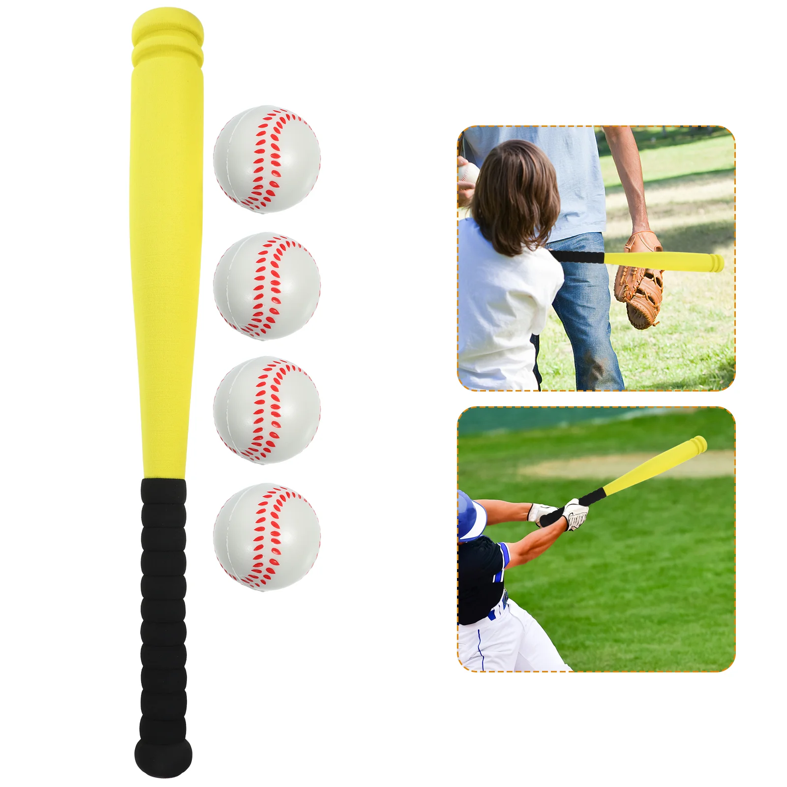 Baseball Training Set Children Accessory Toys for Toddlers Sponge Bat Plastic Wear-resistant